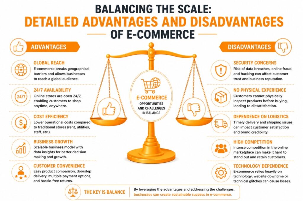 E-Commerce Digital Marketing Agency Aligarh - Balancing the Scale Detailed Advantages and Disadvantages of E-Commerce